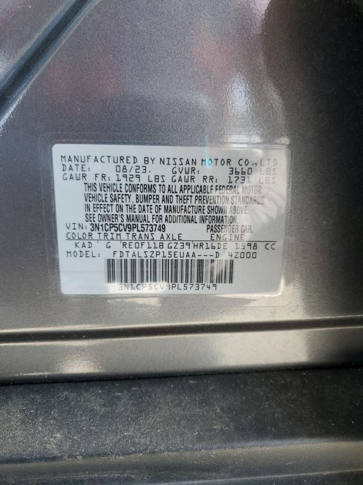 2023 Nissan Kicks Sv VIN: 3N1CP5CV9PL573749 Lot: 81095815