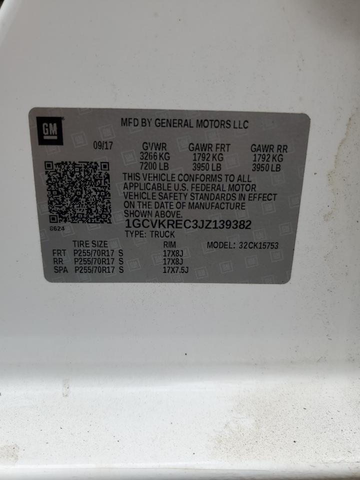 2018 Chevrolet Silverado K1500 Lt VIN: 1GCVKREC3JZ139382 Lot: 81906185