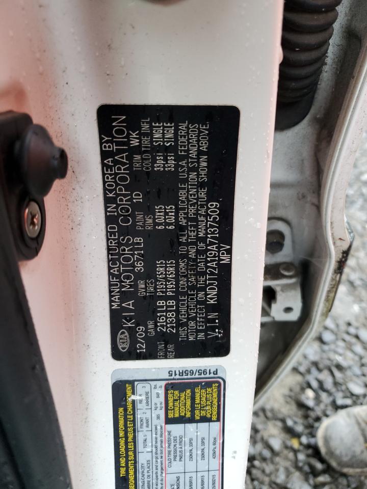 2010 Kia Soul VIN: KNDJT2A19A7137509 Lot: 71700495