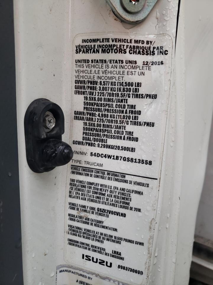 2016 Isuzu Npr Hd Box Truck VIN: 54DC4W1B7GS813558 Lot: 80102815