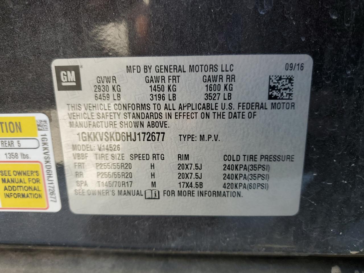 2017 GMC Acadia Limited Slt-2 VIN: 1GKKVSKD6HJ172677 Lot: 80527275