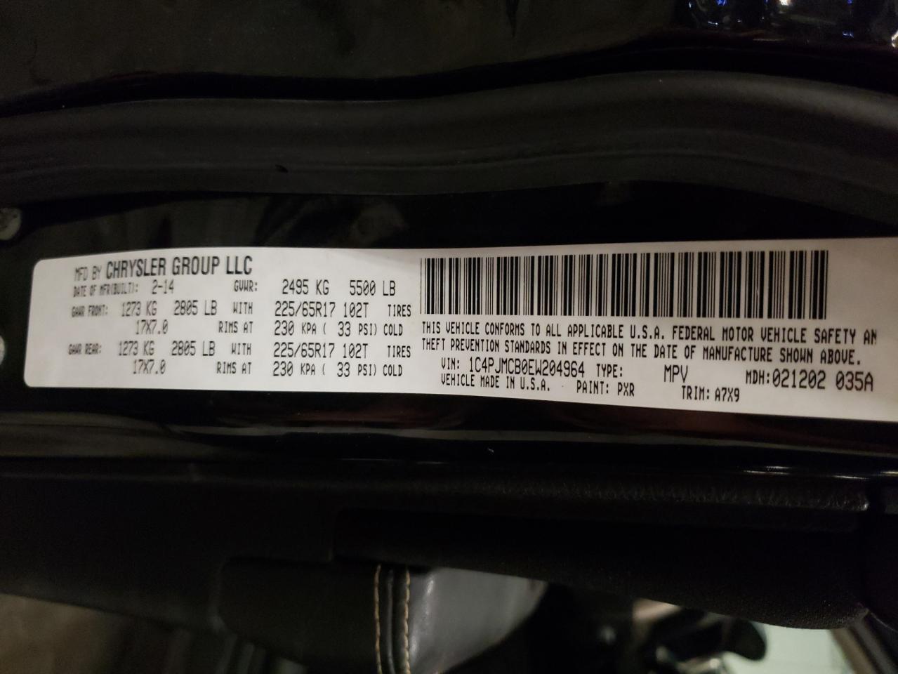 2014 Jeep Cherokee Latitude VIN: 1C4PJMCB0EW204964 Lot: 81264915