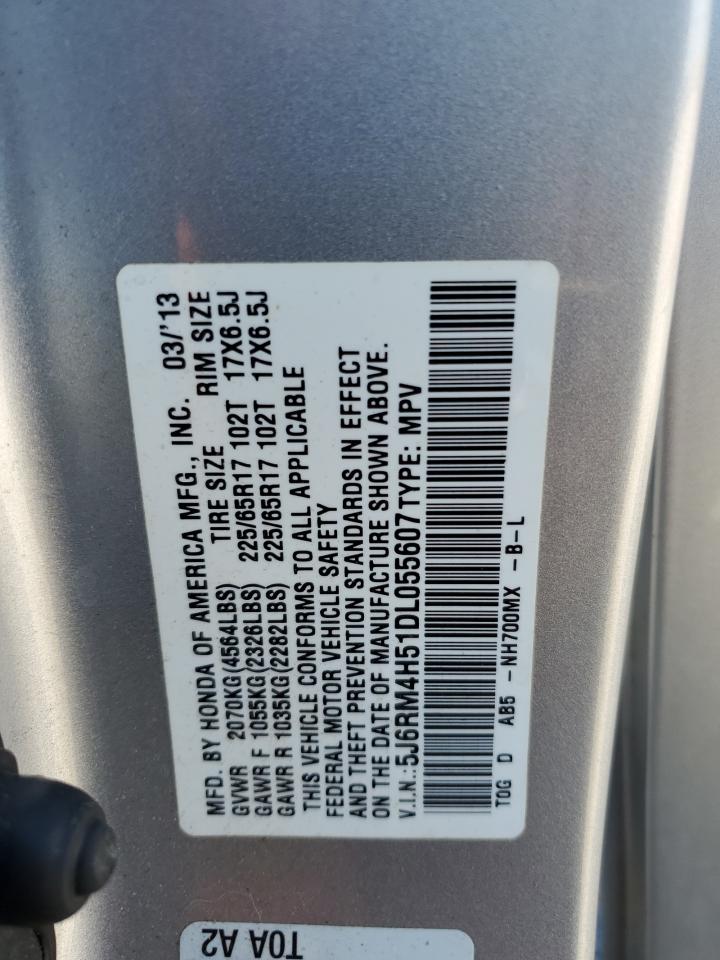 2013 Honda Cr-V Ex VIN: 5J6RM4H51DL055607 Lot: 84430725