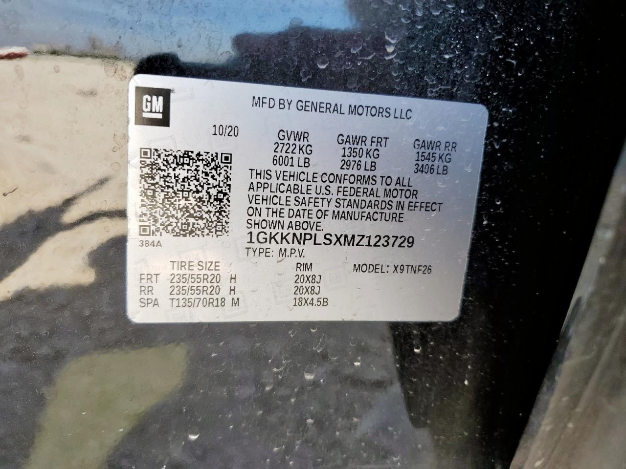 2021 GMC Acadia Denali VIN: 1GKKNPLSXMZ123729 Lot: 71568065