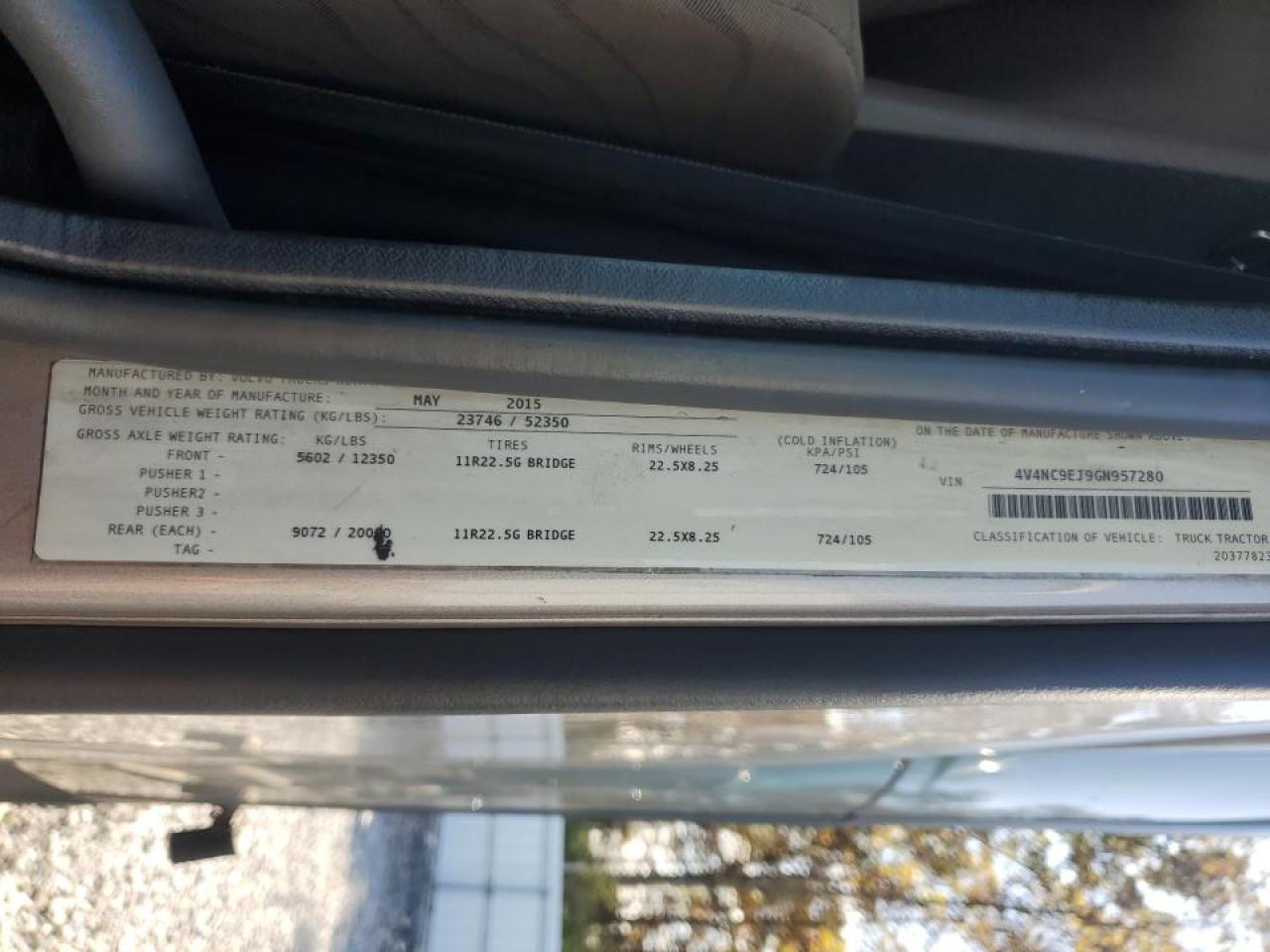 2016 Volvo Vnl Semi Truck VIN: 4V4NC9EJ9GN957280 Lot: 80255705