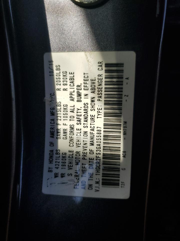 2016 Honda Accord Sport VIN: 1HGCR2F53GA055887 Lot: 82158595