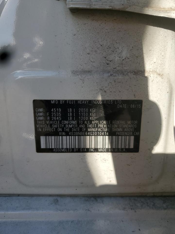 2016 Subaru Legacy 2.5I Premium VIN: 4S3BNBE64G3010414 Lot: 84189555