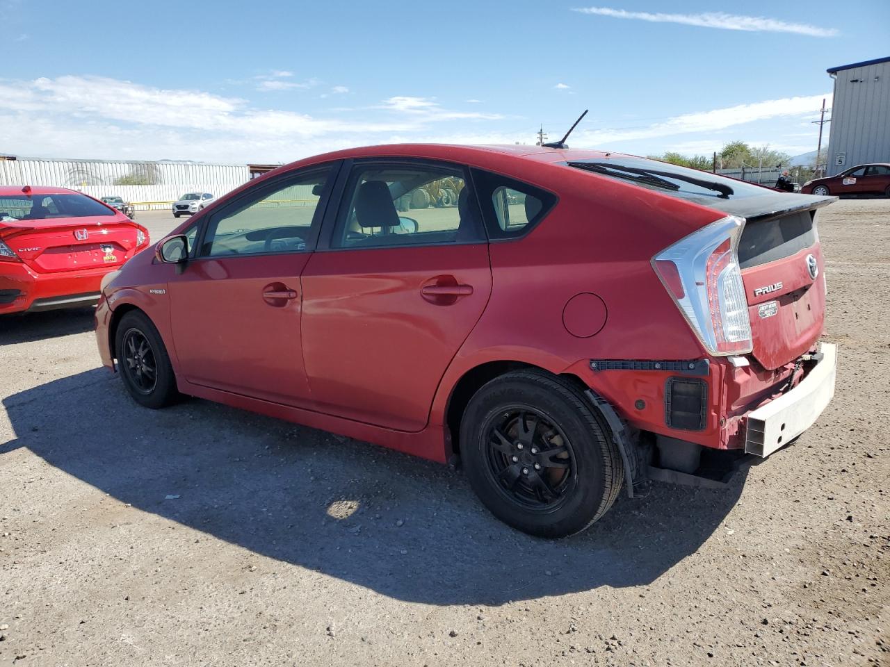 2012 Toyota Prius red null hybrid JTDKN3DU1C5460249 photo #3