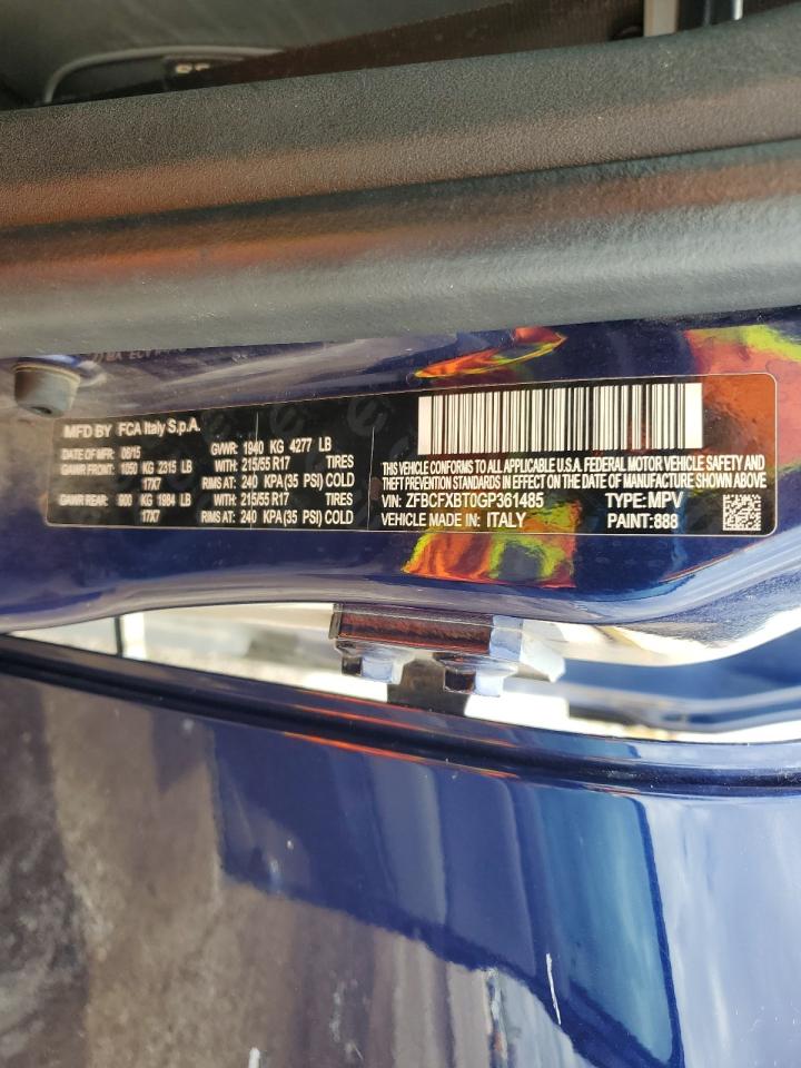 2016 Fiat 500X Easy VIN: ZFBCFXBT0GP361485 Lot: 81871045