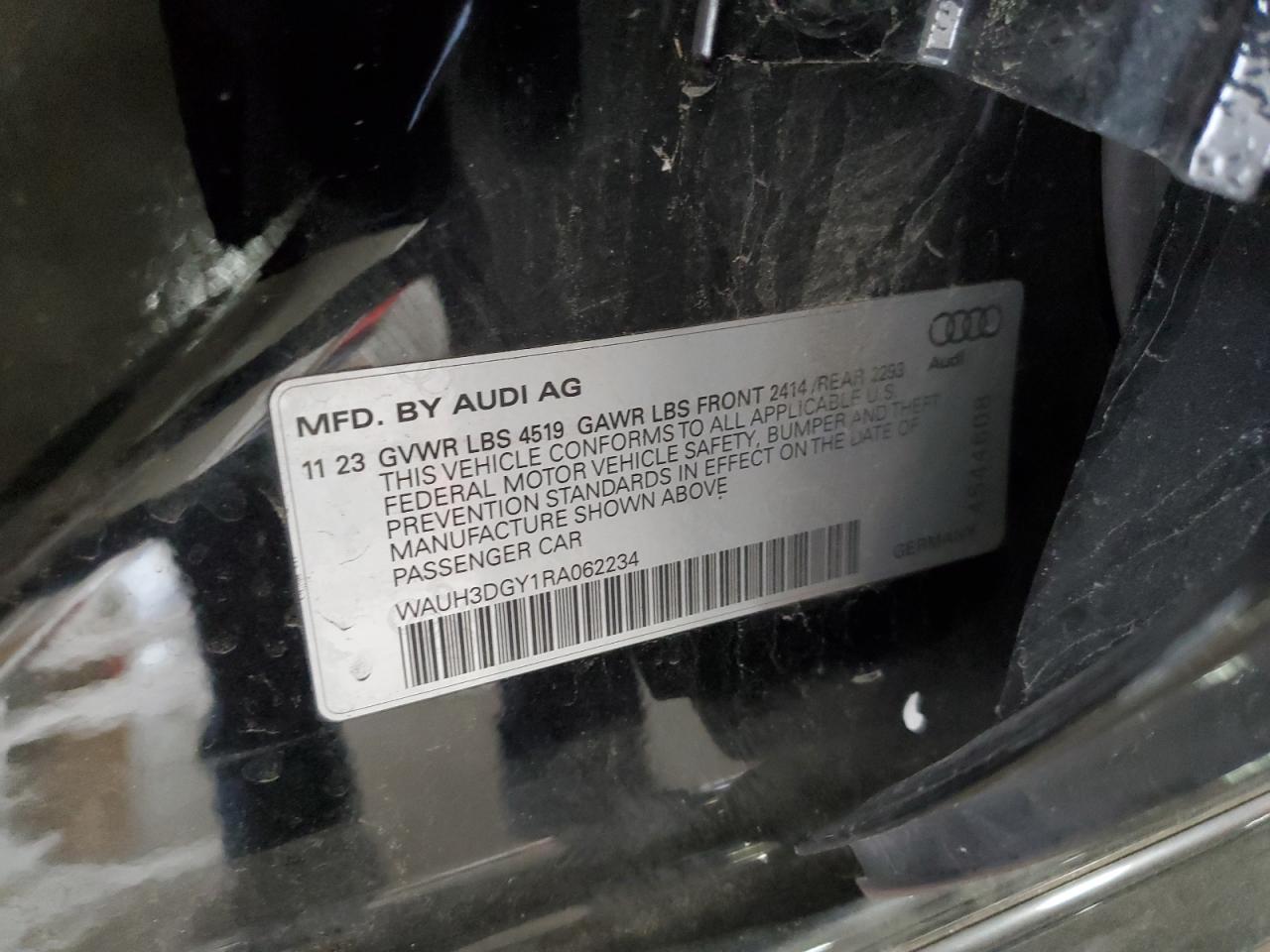 2024 Audi S3 Premium Plus VIN: WAUH3DGY1RA062234 Lot: 80914665