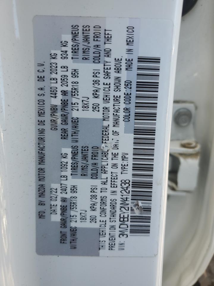 2022 Mazda Cx-30 Premium Plus VIN: 3MVDMBEY2NM412438 Lot: 80457835