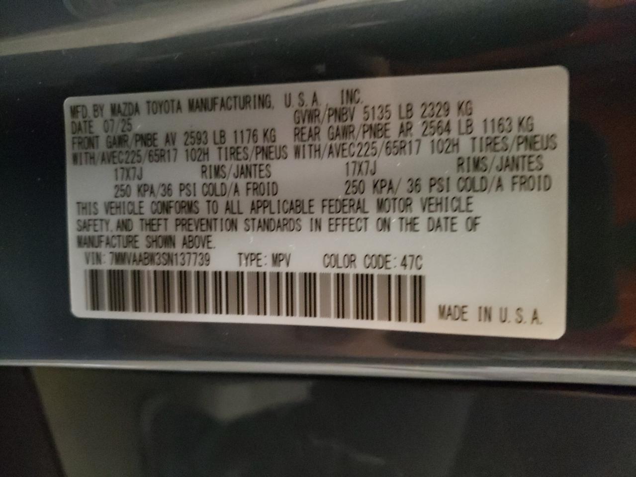 2025 Mazda Cx-50 Preferred VIN: 7MMVAABW3SN137739 Lot: 71837345