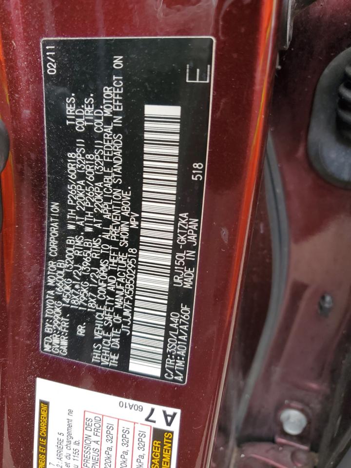 2011 Lexus Gx 460 Premium VIN: JTJJM7FX5B5029518 Lot: 80582225