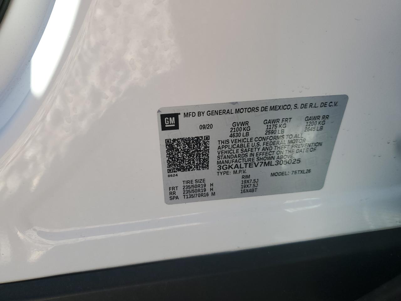 2021 GMC Terrain Sle VIN: 3GKALTEV7ML305025 Lot: 81848565