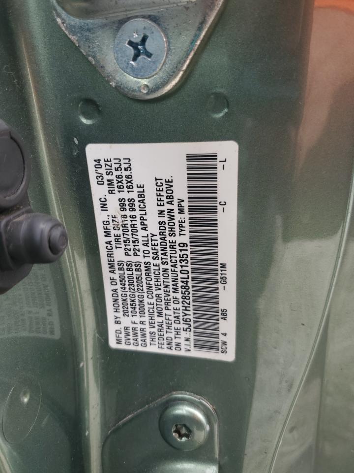 2004 Honda Element Ex VIN: 5J6YH28584L013519 Lot: 83749165