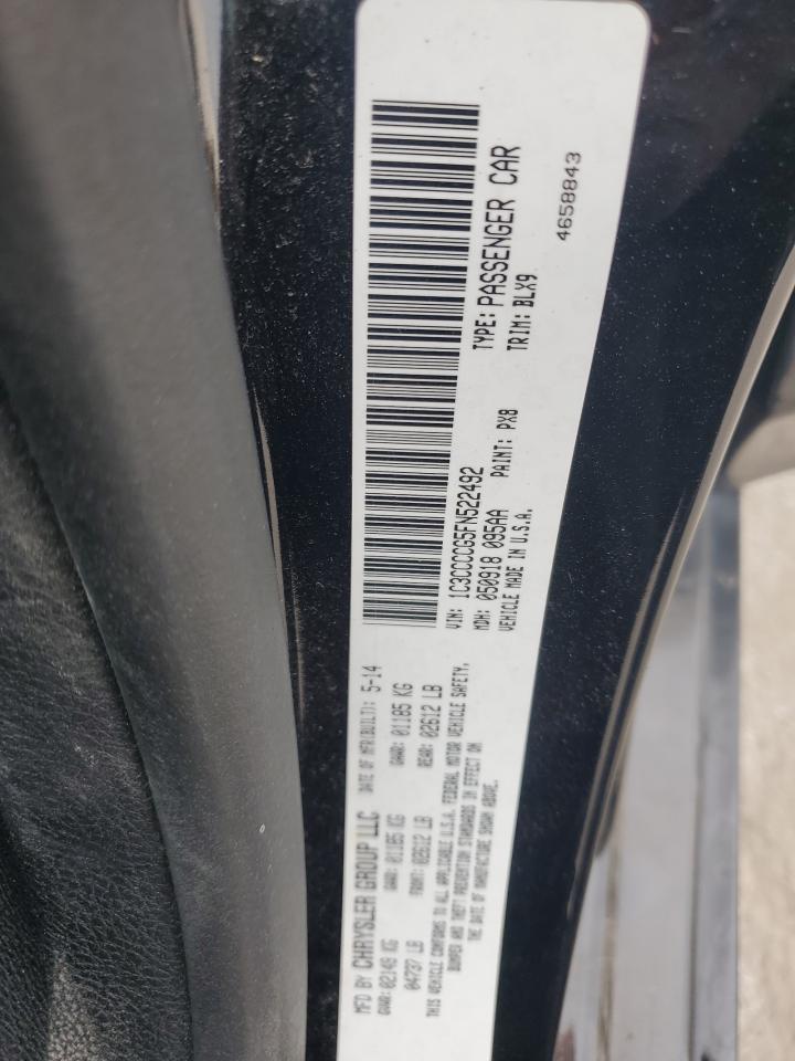 2015 Chrysler 200 C VIN: 1C3CCCCG5FN522492 Lot: 81115255