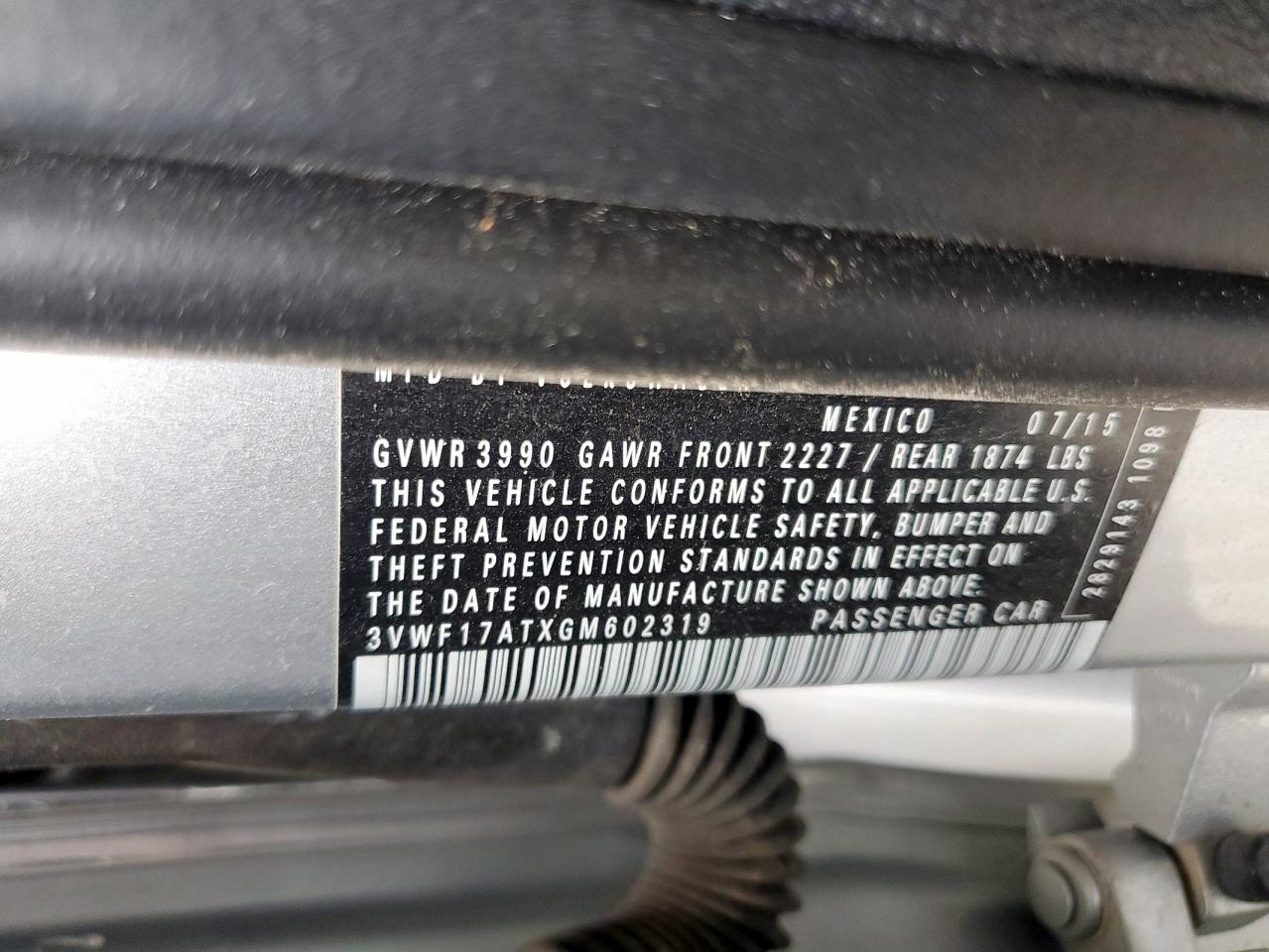 2016 Volkswagen Beetle 1.8T VIN: 3VWF17ATXGM602319 Lot: 80514425