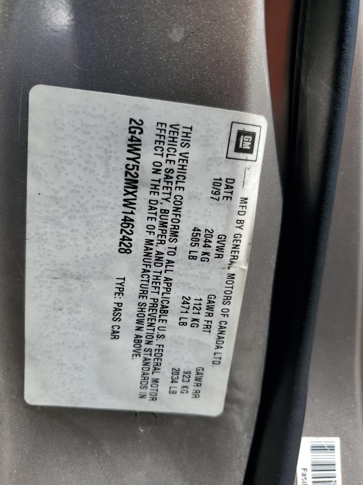 1998 Buick Century Limited VIN: 2G4WY52MXW1462428 Lot: 80674125