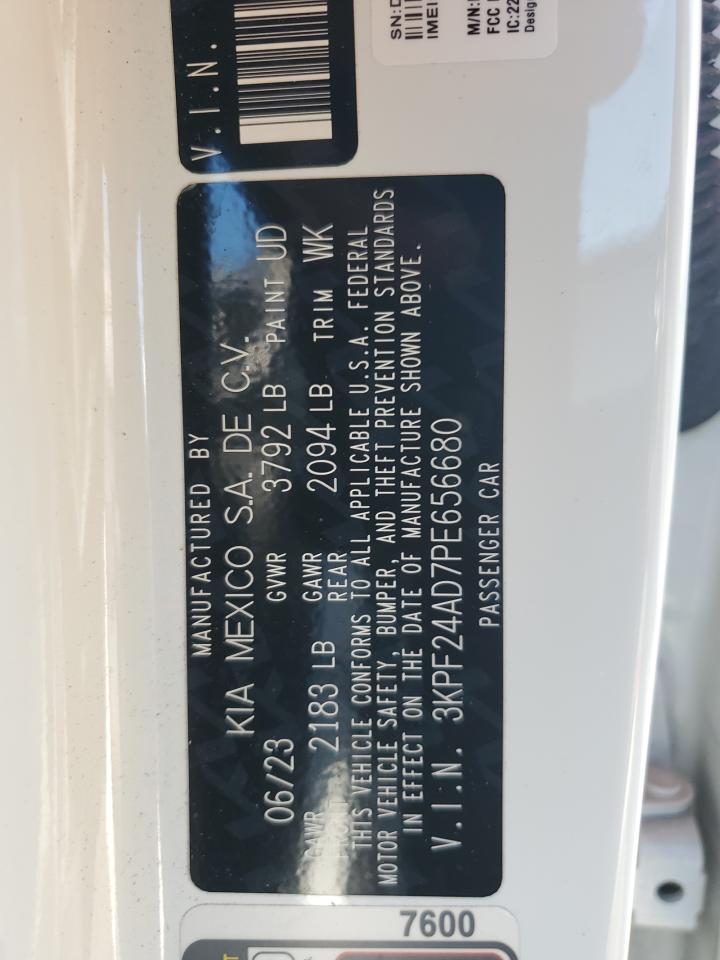 2023 Kia Forte Lx VIN: 3KPF24AD7PE656680 Lot: 80371585