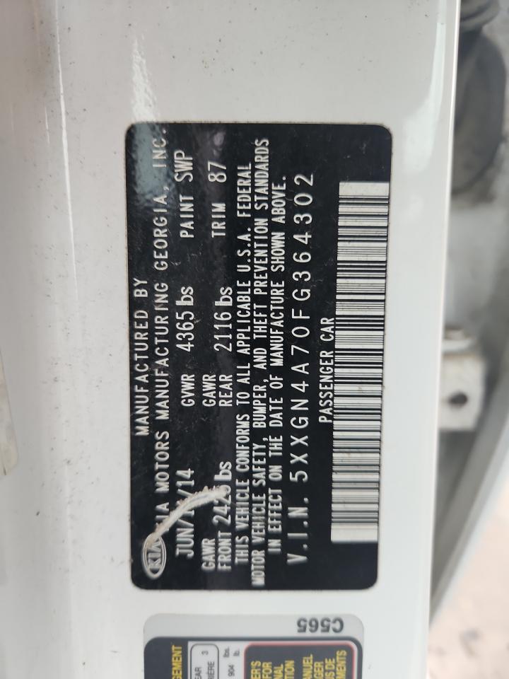 2015 Kia Optima Ex VIN: 5XXGN4A70FG364302 Lot: 81034765