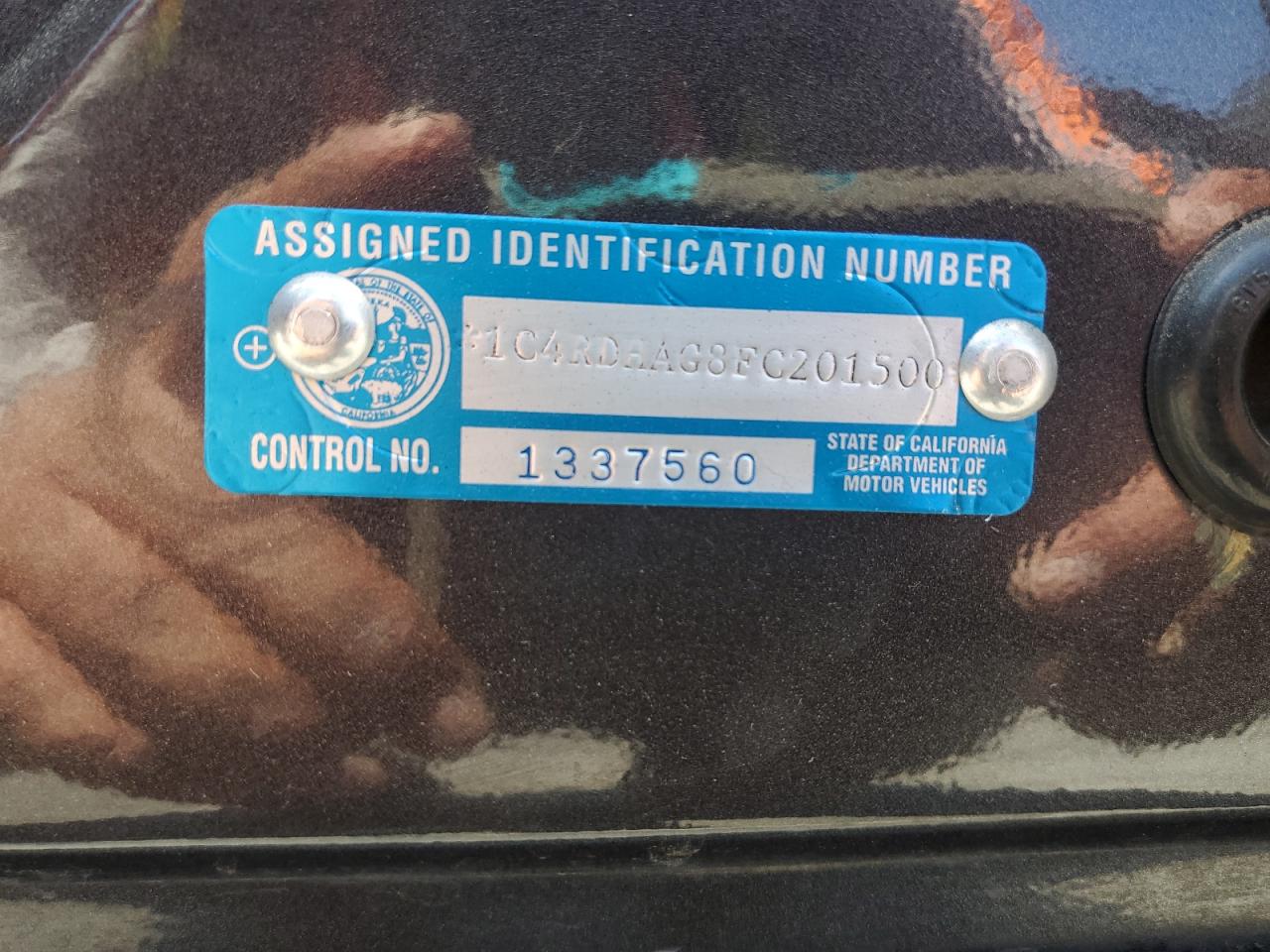 2015 Dodge Durango Sxt VIN: 1C4RDHAG8FC201500 Lot: 71183915