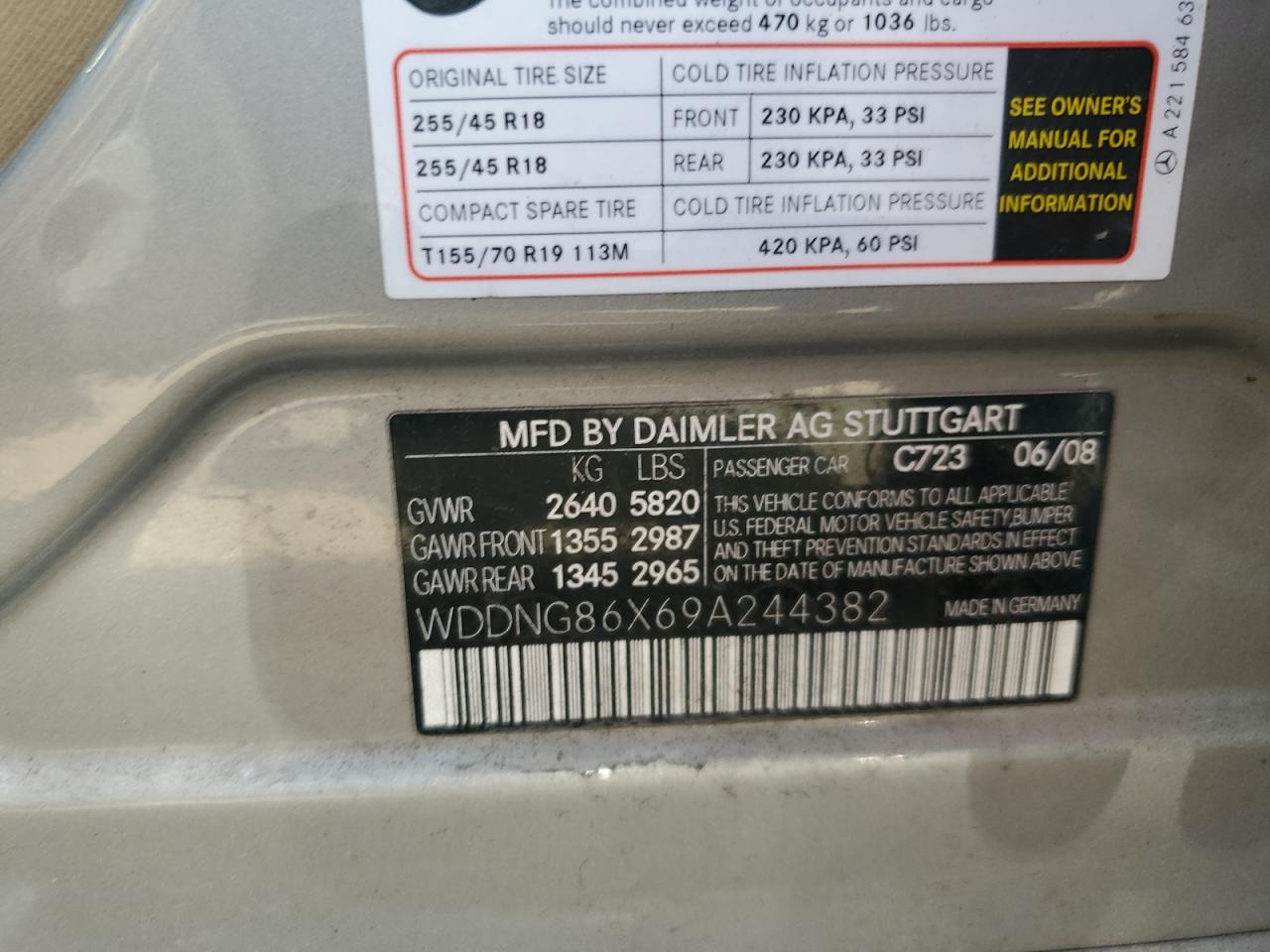 2009 Mercedes-Benz S 550 4Matic VIN: WDDNG86X69A244382 Lot: 72035445