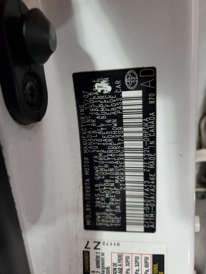 2008 Toyota Corolla Matrix Xr VIN: 2T1KR32EX8C717208 Lot: 84015125