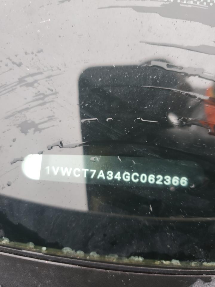 2016 Volkswagen Passat Sel VIN: 1VWCT7A34GC062366 Lot: 81764355