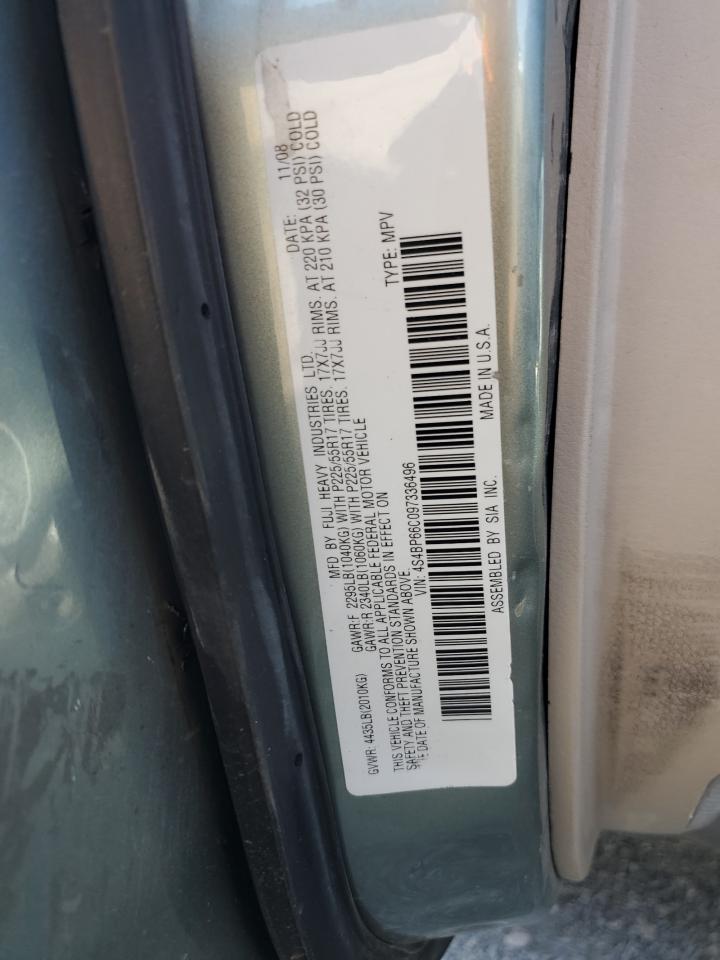 2009 Subaru Outback 2.5I Limited VIN: 4S4BP66C097336496 Lot: 83967955