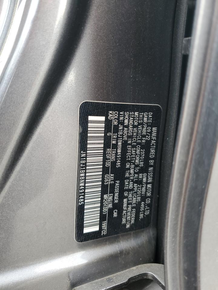 2022 Nissan Rogue Sport Sv VIN: JN1BJ1BW8NW491485 Lot: 84291155