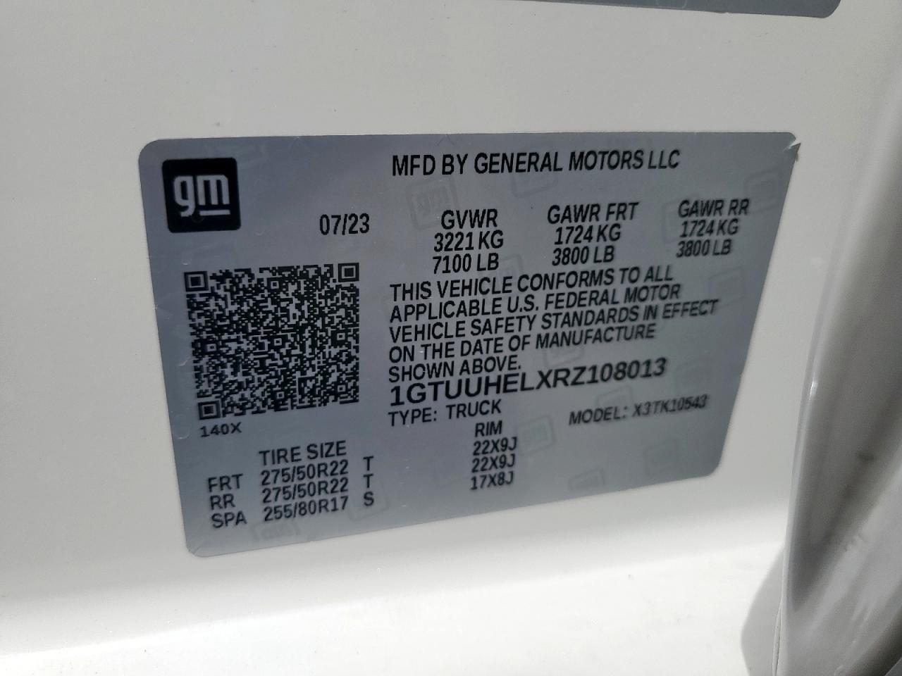 2024 GMC Sierra K1500 Denali Ultimate VIN: 1GTUUHELXRZ108013 Lot: 84579255