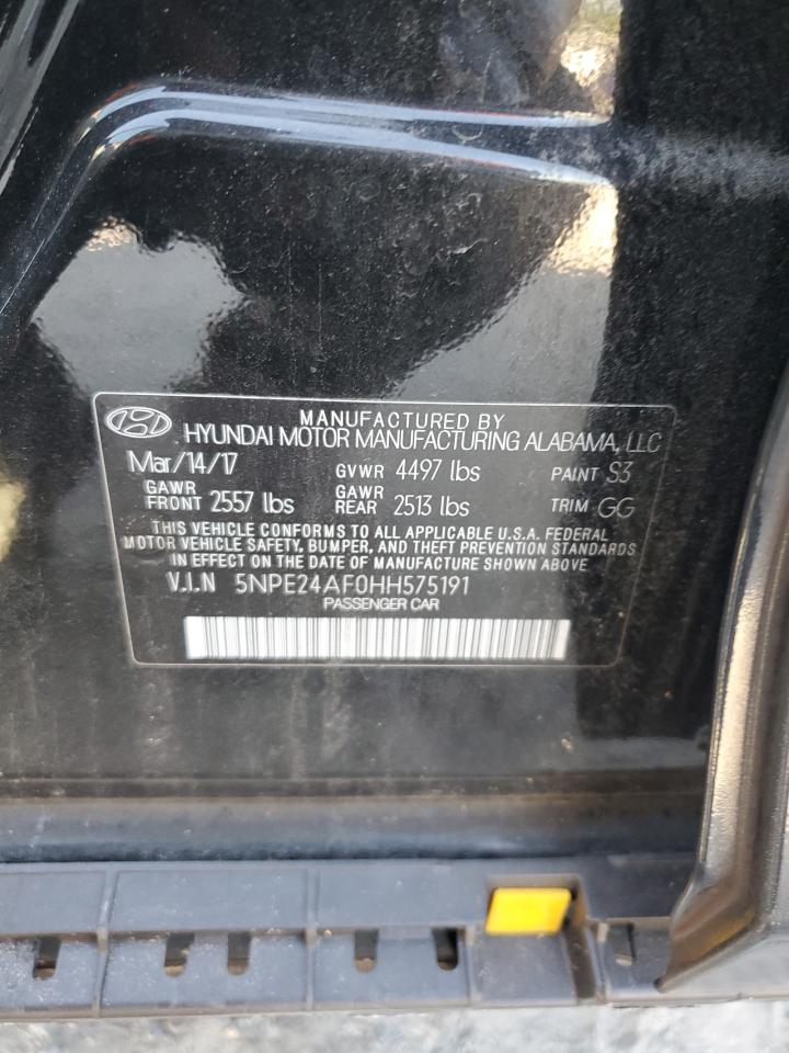 2017 Hyundai Sonata Se VIN: 5NPE24AF0HH575191 Lot: 70857405