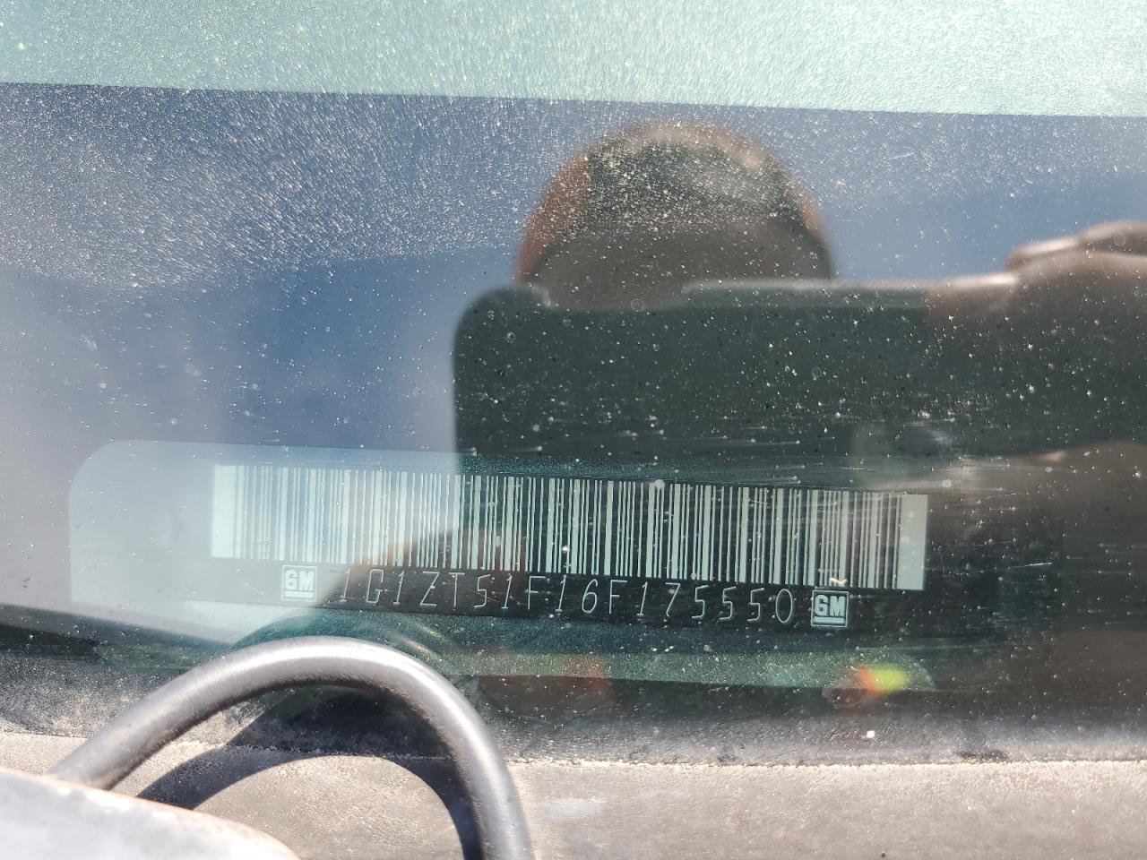 2006 Chevrolet Malibu Lt VIN: 1G1ZT51F16F175550 Lot: 71239655