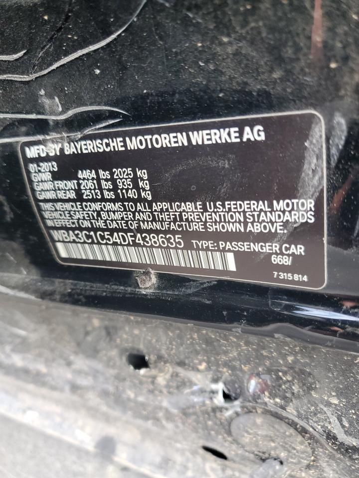 2013 BMW 328 I Sulev VIN: WBA3C1C54DF438635 Lot: 81846375