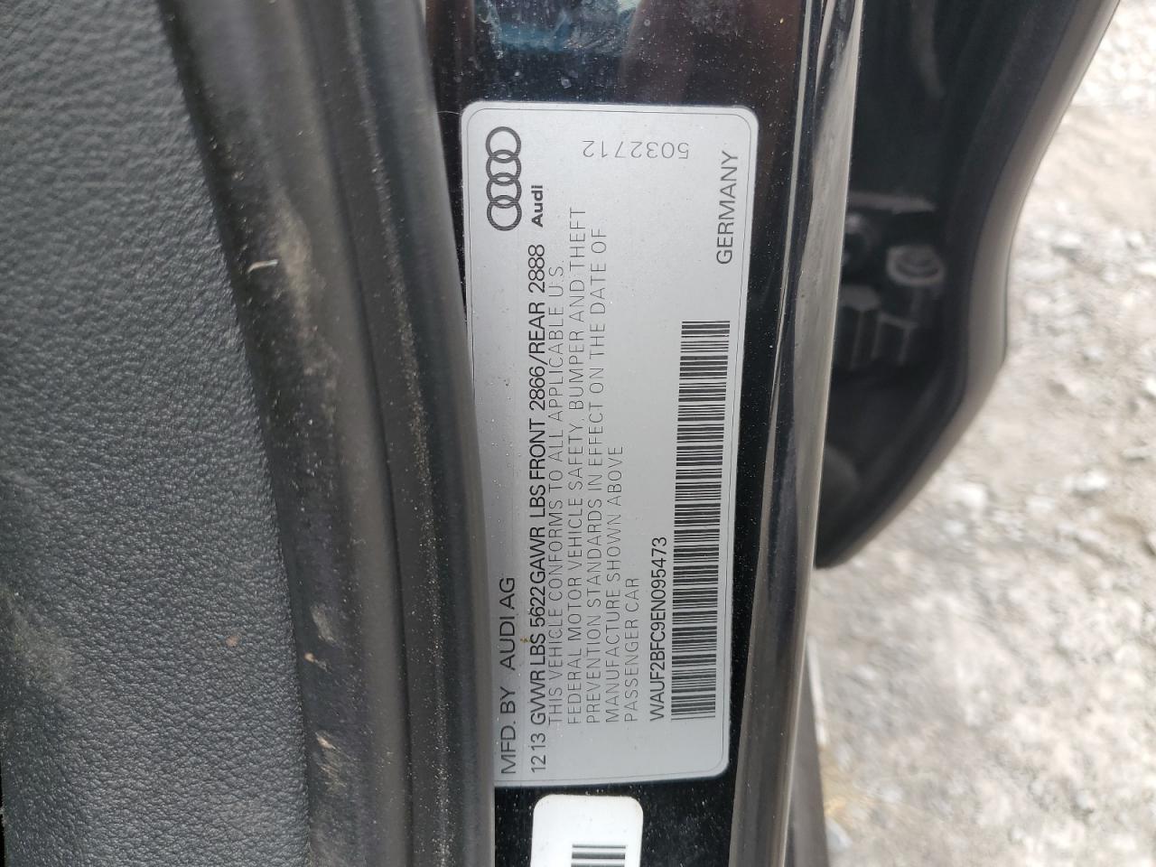 2014 Audi S6 VIN: WAUF2BFC9EN095473 Lot: 81050755