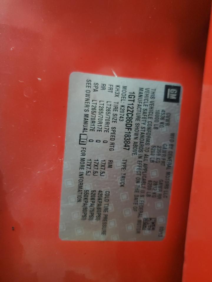 2013 GMC Sierra K2500 Heavy Duty VIN: 1GT12ZC86DF183847 Lot: 71423465