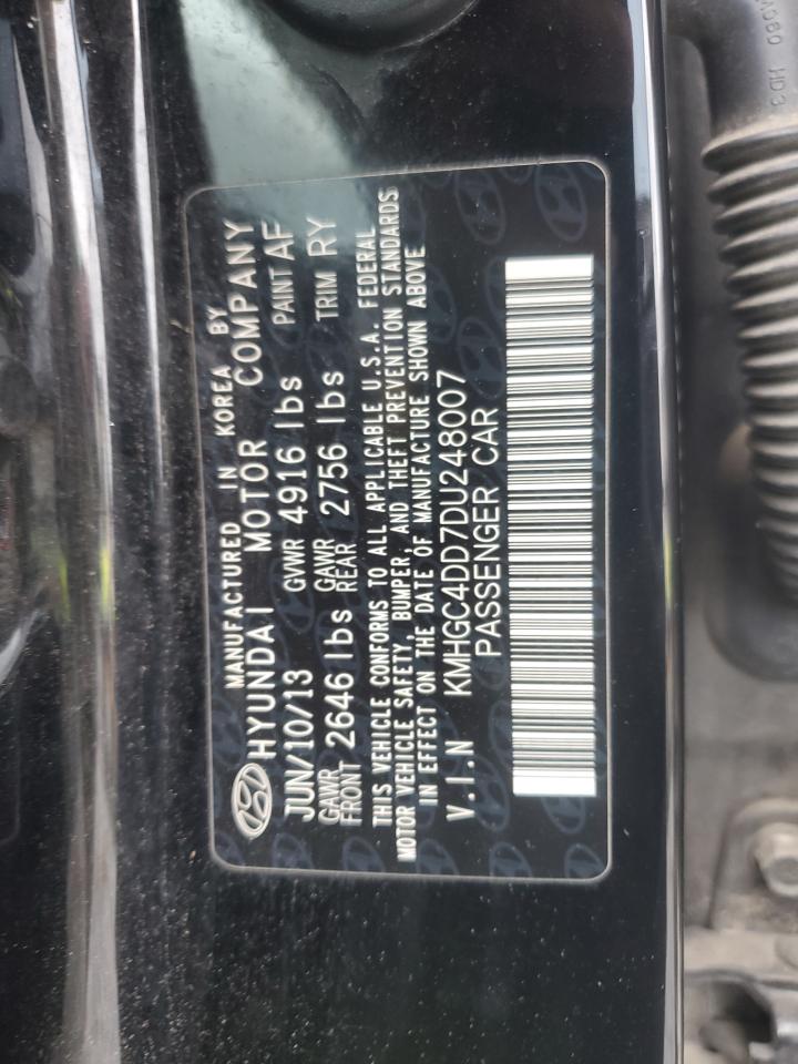 2013 Hyundai Genesis 3.8L VIN: KMHGC4DD7DU248007 Lot: 84571635