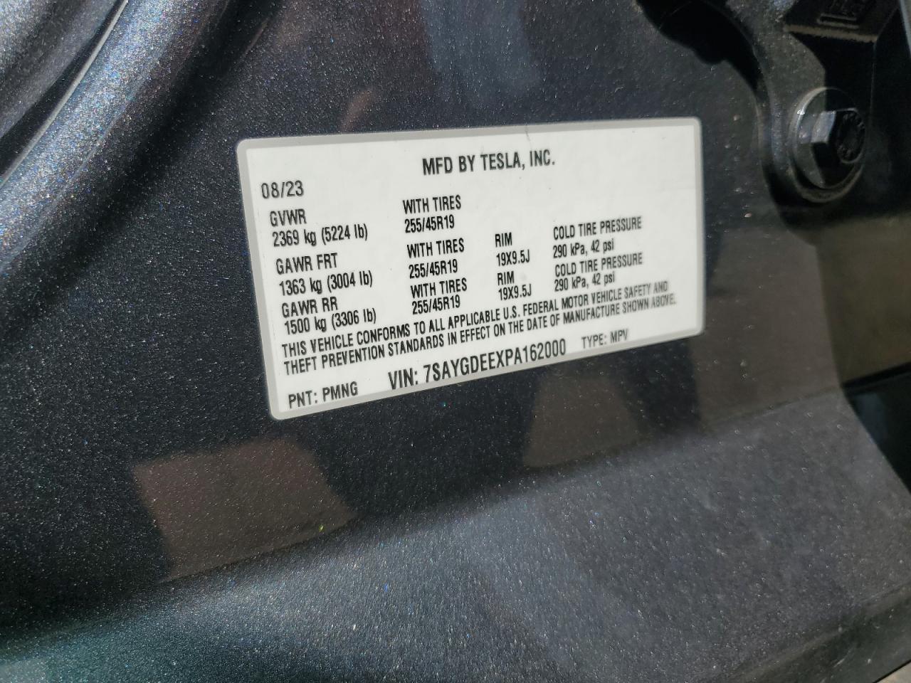 2023 Tesla Model Y VIN: 7SAYGDEEXPA162000 Lot: 71646065