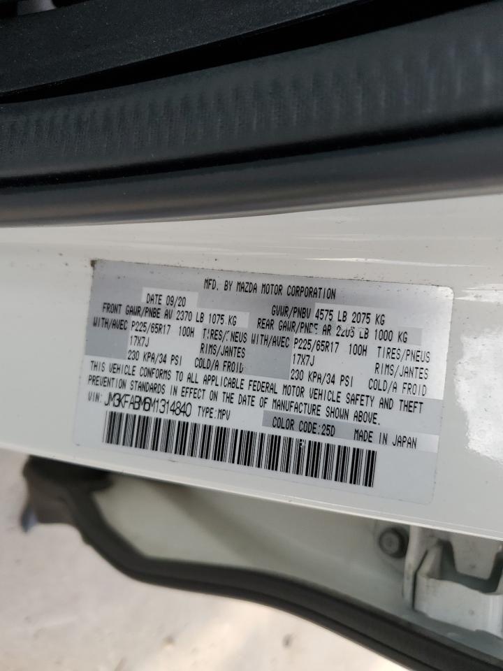 2021 Mazda Cx-5 Sport VIN: JM3KFABM6M1314840 Lot: 71228595