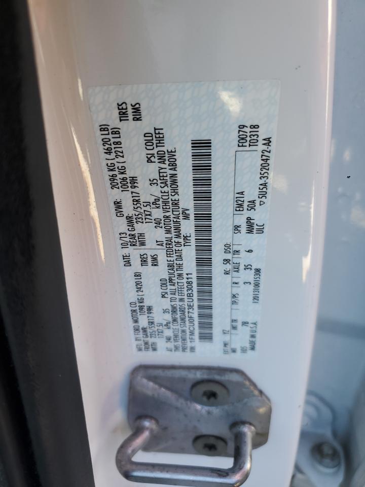 2014 Ford Escape S VIN: 1FMCU0F73EUB30811 Lot: 84042755