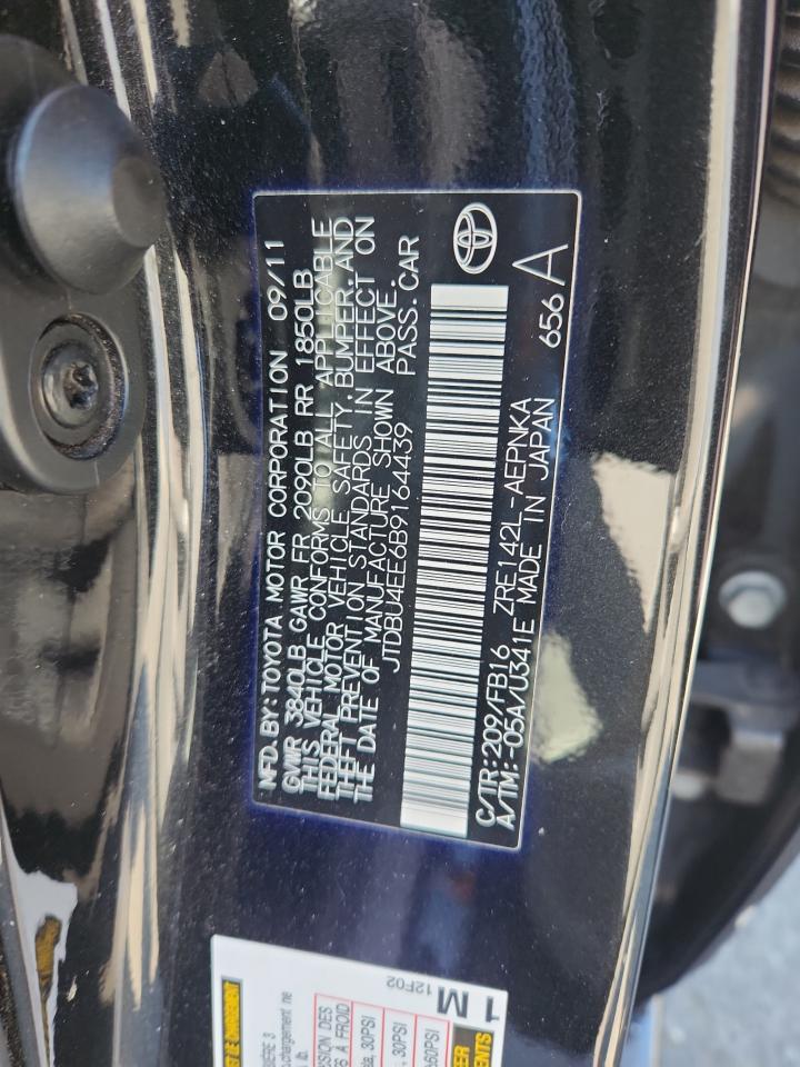 2011 Toyota Corolla Base VIN: JTDBU4EE6B9164439 Lot: 81073855