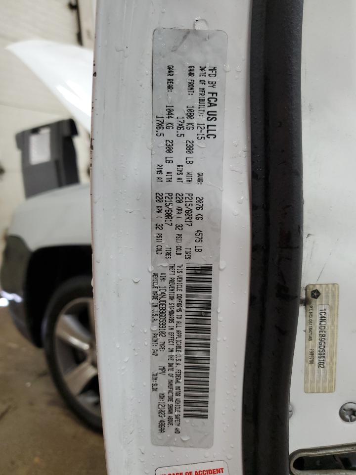 2016 Jeep Compass Latitude VIN: 1C4NJDEB9GD599102 Lot: 70452885