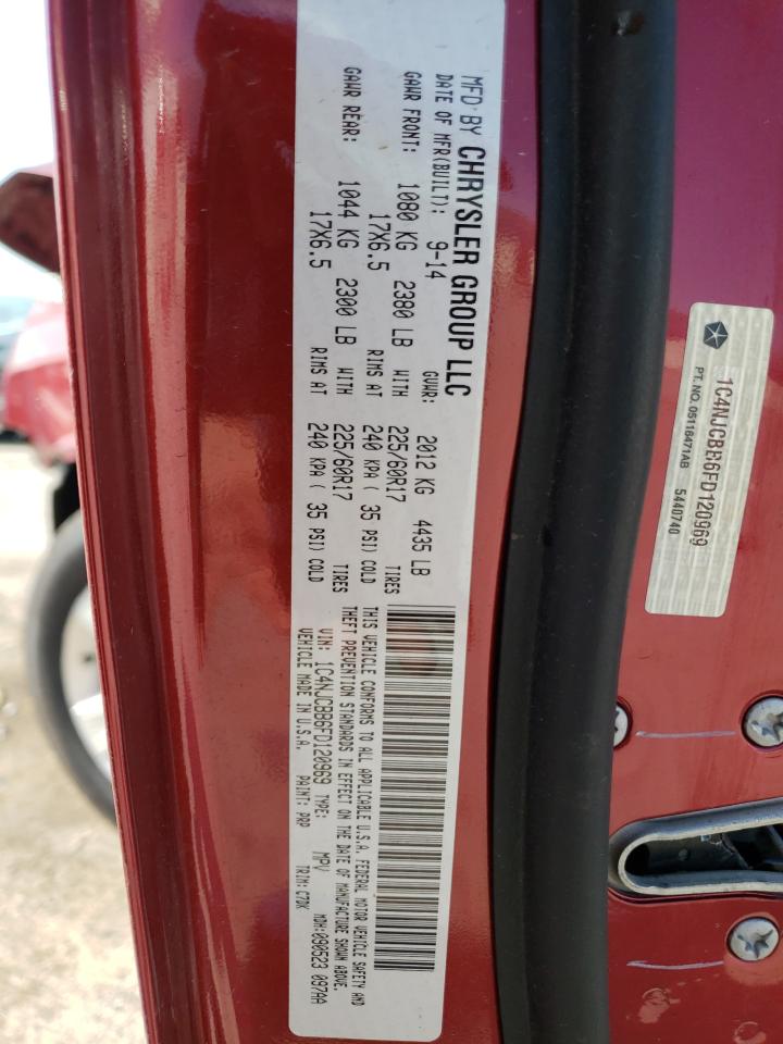 2015 Jeep Compass Sport VIN: 1C4NJCBB6FD120969 Lot: 80631445