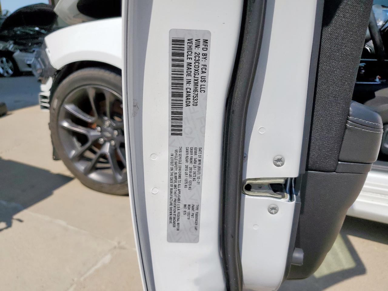 2021 Dodge Charger Scat Pack VIN: 2C3CDXGJXMH675370 Lot: 80613485