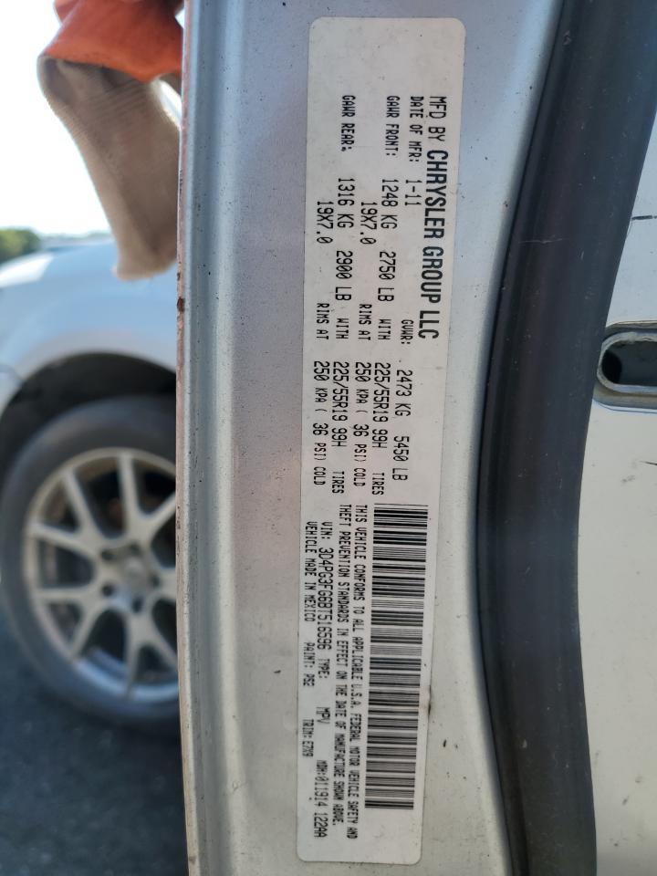 2011 Dodge Journey Crew VIN: 3D4PG3FG6BT516596 Lot: 80709095