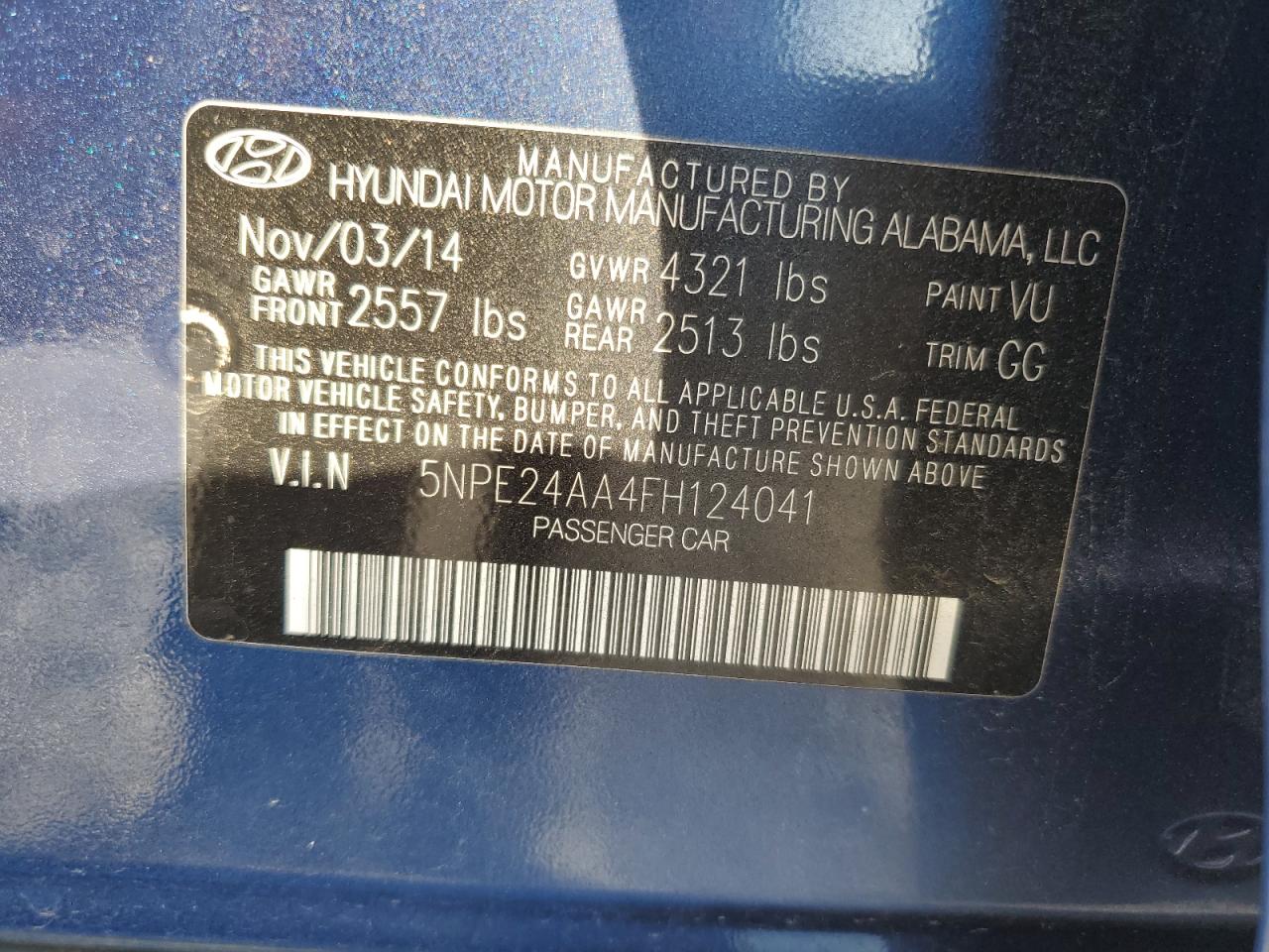 2015 Hyundai Sonata Eco VIN: 5NPE24AA4FH124041 Lot: 83864715