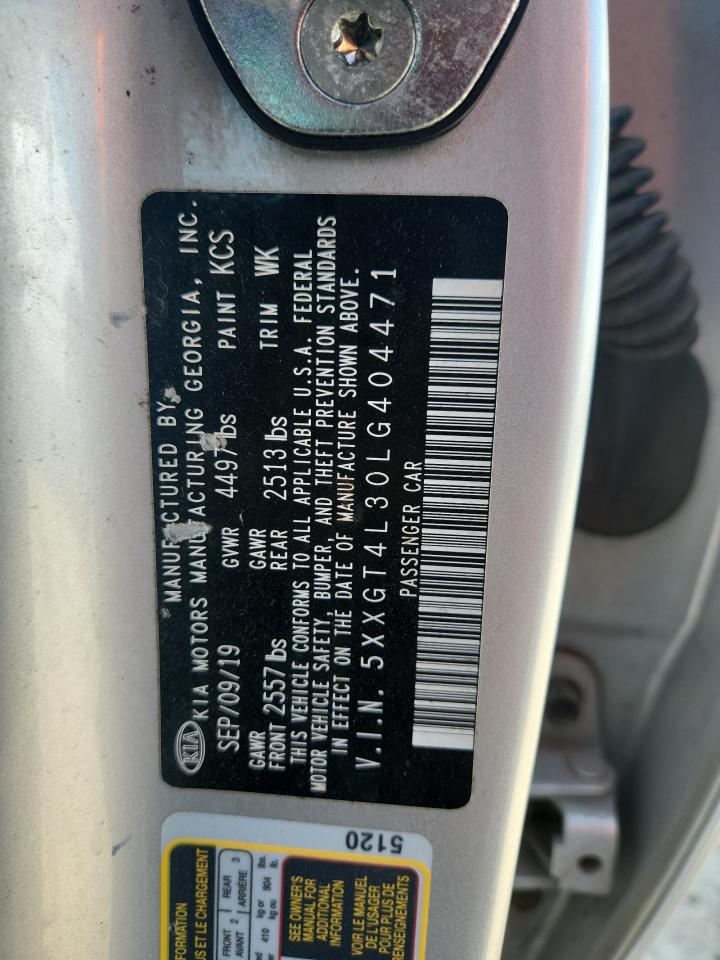 2020 Kia Optima Lx VIN: 5XXGT4L30LG404471 Lot: 80857565