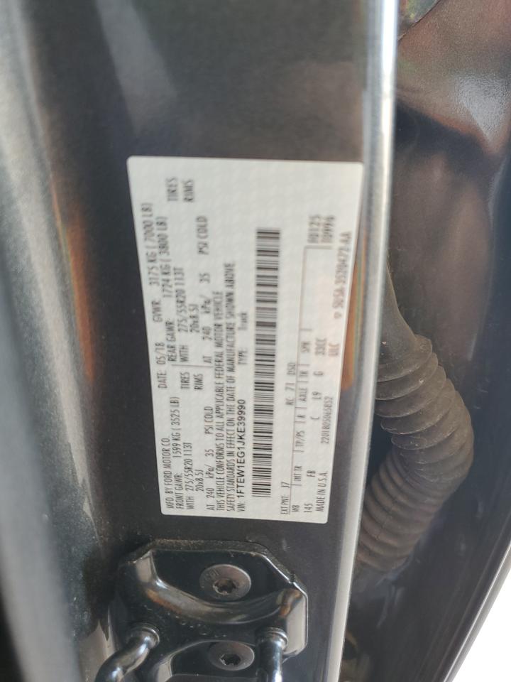 2018 Ford F150 Supercrew VIN: 1FTEW1EG1JKE39990 Lot: 81076395
