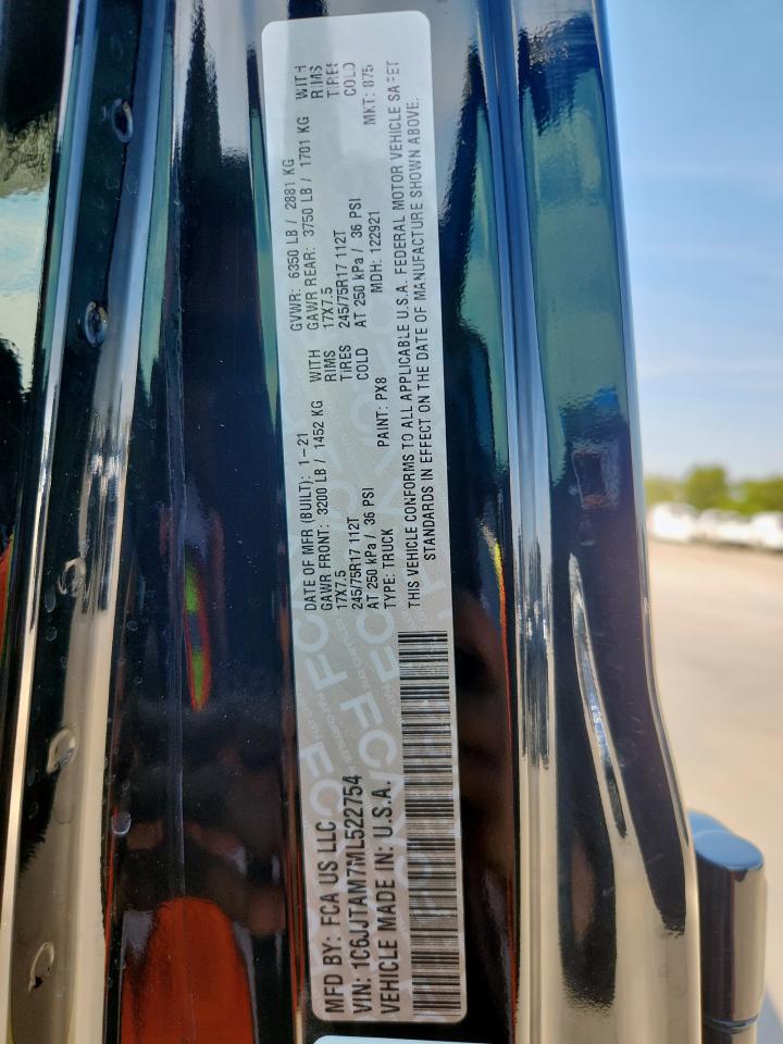 2021 Jeep Gladiator Sport VIN: 1C6JJTAM7ML522754 Lot: 84296475