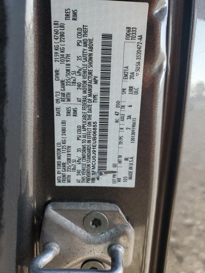 2014 Ford Escape Titanium VIN: 1FMCU0J91EUB06855 Lot: 80703965